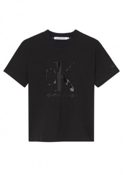 Dámske čierne tričko Calvin Klein s potlačou